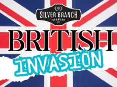 A image of a British flag with the words British Invasion